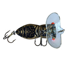 Lataa kuva Galleria-katseluun, Belly View of FRED ARBOGAST HOCUS LOCUST Fishing Lure • 205 BLACK GOLD
