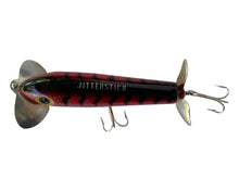 Load image into Gallery viewer, Top View of Arbogast JITTERSTICK Fishing Lure • #91 FLAME RED BLACK BACK
