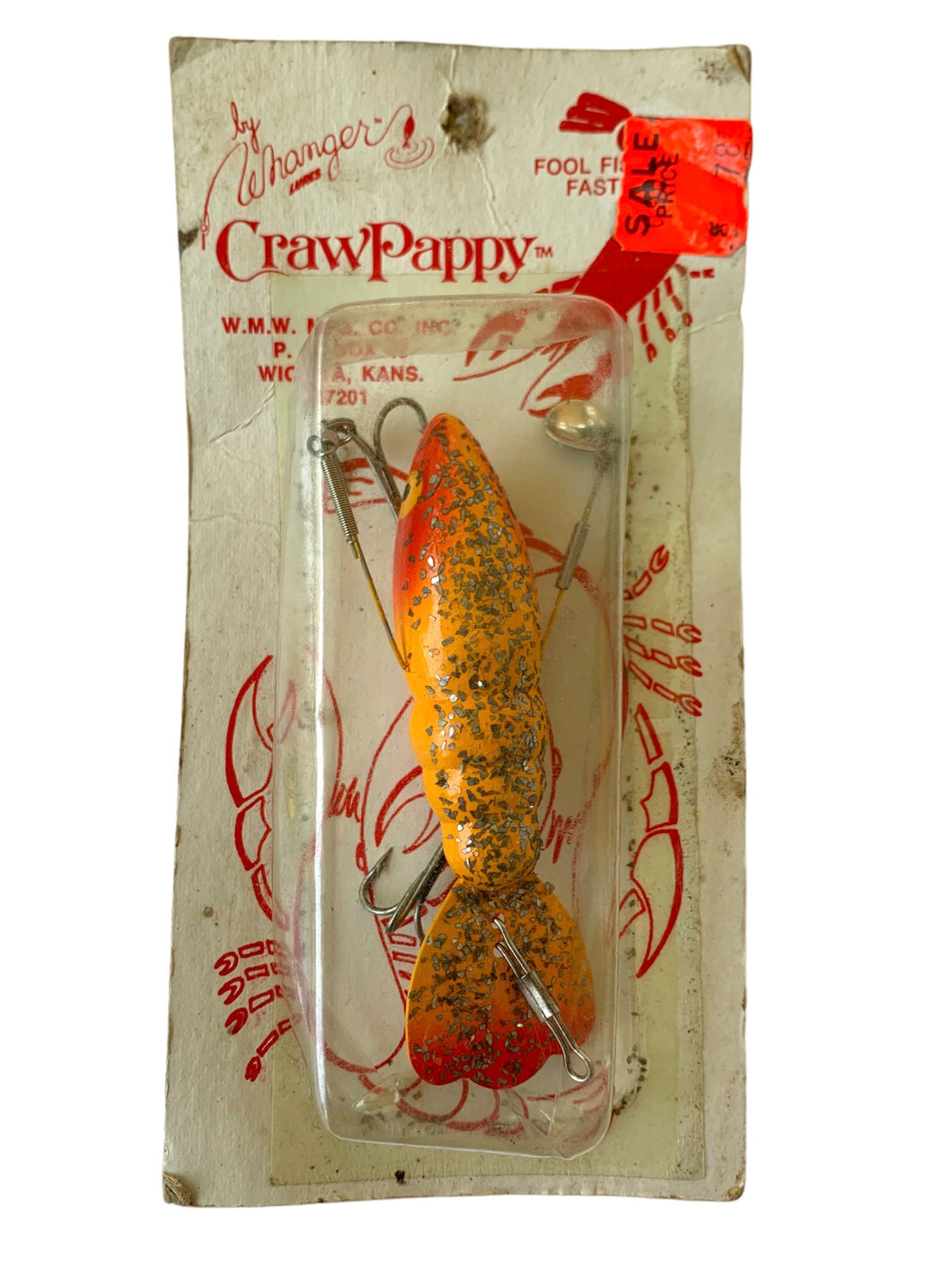 WHANGER LURES of Wichita, Kansas CRAWPAPPY Fishing Lure Front Package View