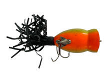 Load image into Gallery viewer, Belly View of 1/4 oz Vintage Fred Arbogast HULA POPPER Fishing Lure in GREEN PARROT
