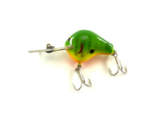 Load image into Gallery viewer, ALL BRASS HARDWARE • JIM BAGLEY BAIT COMPANY DB-1 Fishing Lure • 6C9 GREEN CRAYFISH on CHARTREUSE
