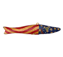 Load image into Gallery viewer, Additional Right Facing View of DULUTH FISHING DECOY by JIM PERKINS • AMERICANA FLAG PIKE
