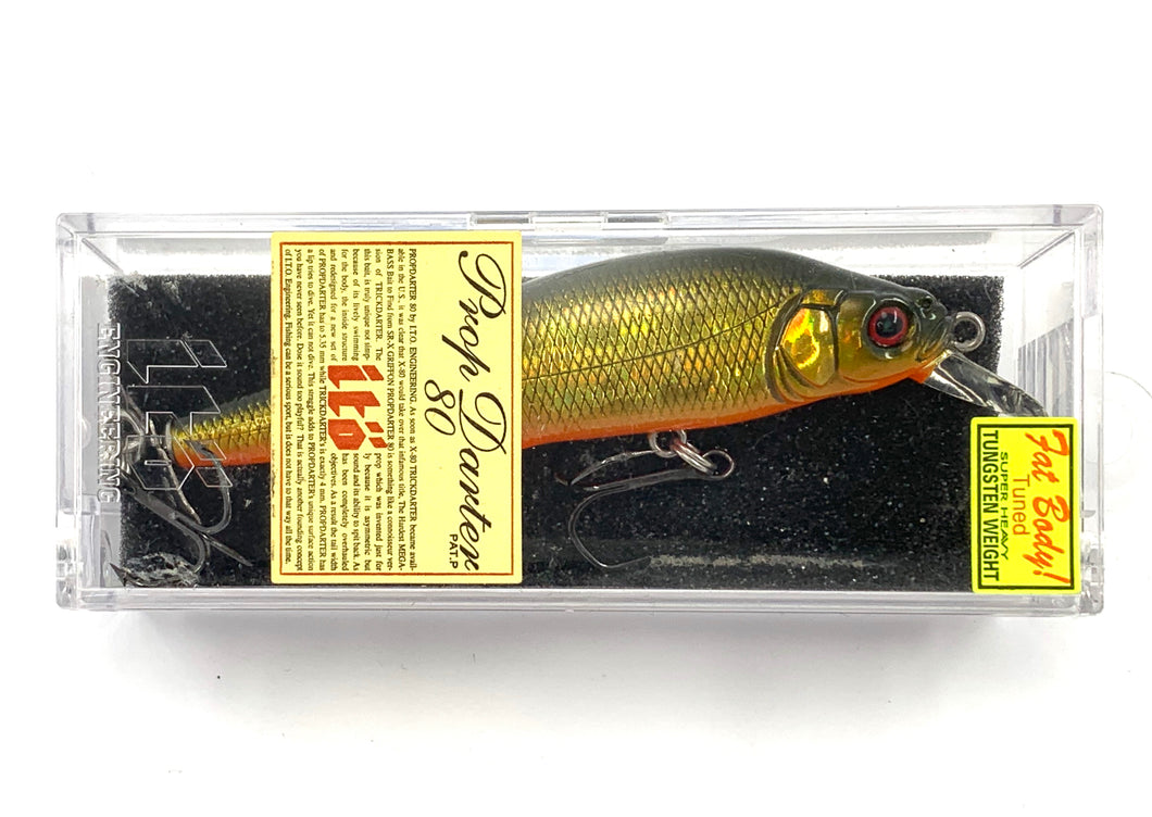 Front Package View of MEGABASS Prop Darter 80 Fishing Lure with ITO ENGINEERING in GG Megabass Kinkuro