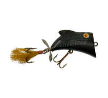 Load image into Gallery viewer, Toad Tackle • ToadTackle.net • ToadTackle.co • ToadTackle.us • WHOPPER STOPPER LURES TOPPER Vintage Fishing Lure in BLACK HERRINGBONE

