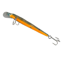 Load image into Gallery viewer, Belly View of Vintage Smithwick Super Rogue Luminous Blue Luminous Floater Fishing Lure
