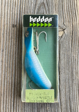 Cover Photo for HEDDON MAGNUM - FLO TADPOLLY w/RATTLE Fishing Lure in Sealed Original GEOMETRIC Box