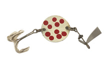 Load image into Gallery viewer, Americana Folk Art POLKA DOT Spinner Spoon Vintage Fishing Lure in RED &amp; WHITE
