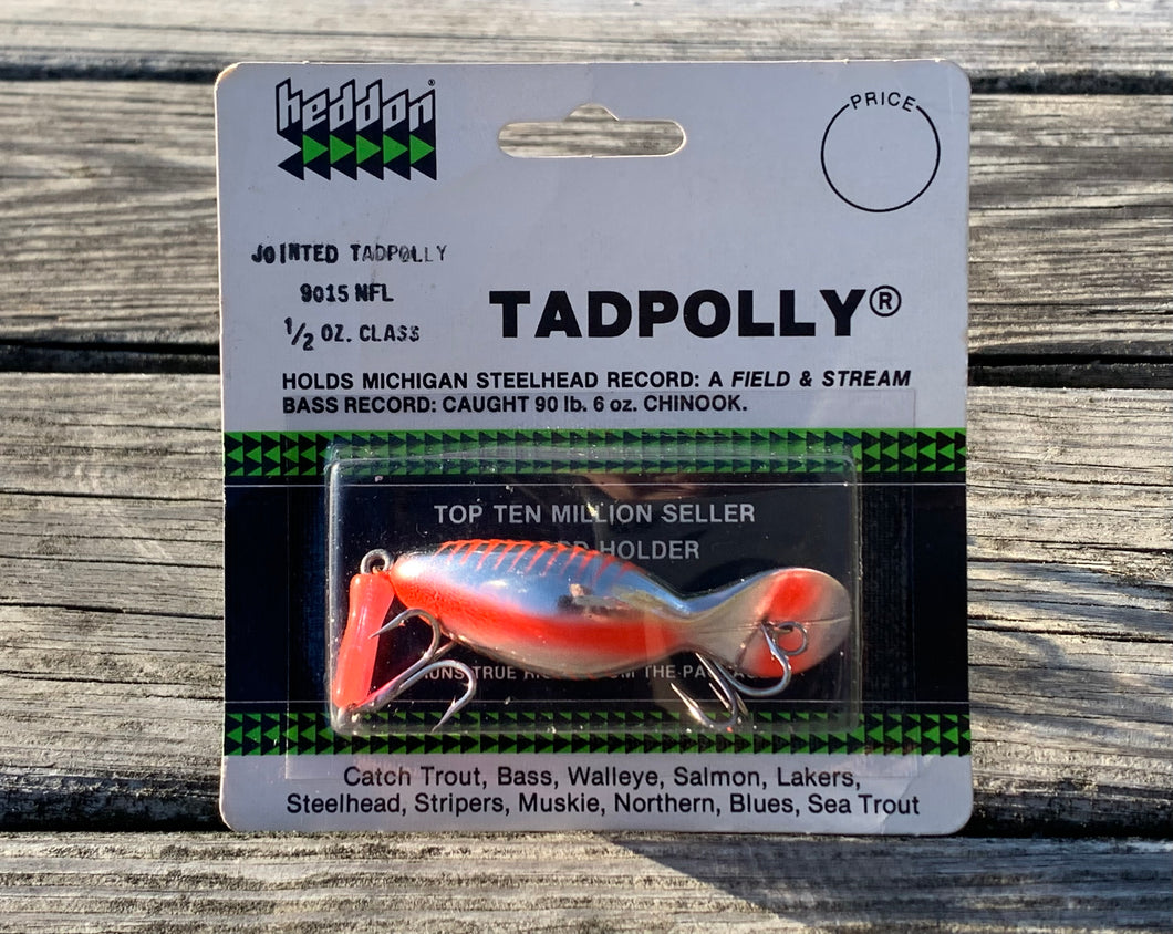 1/2 oz Class • HEDDON JOINTED TADPOLLY 9015 Fishing Lure • NFL CHROME RED FLUORESCENT aka BLOODY MARY