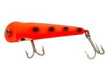 Charger l&#39;image dans la galerie, Top View of HEDDON HEDD PLUG 8800 Series Fishing Lure in RFB FLUORESCENT, BLACK SPOT aka SPOTTED REDHORSE
