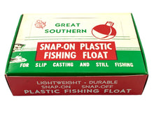 Load image into Gallery viewer, Dealer Box of 1 Dozen GREAT SOUTHERN Snap-On Plastic Fishing Floats • aka BOBBERS
