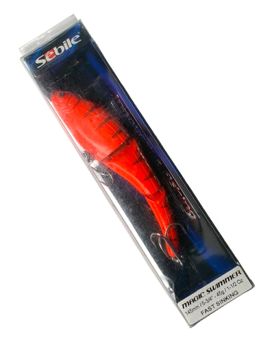 Front Package View of Freshwater or Saltwater SEBILE MAGIC SWIMMER 145 Fishing Lure • K5 CRAW PERCH