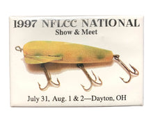 Load image into Gallery viewer, 1997 NFLCC WILSON&#39;S FLANGED WOBBLER Fishing Lure Collector&#39;s Pin
