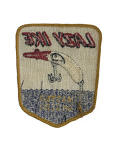 Load image into Gallery viewer, Back View of Lazy Ike Master Angler Vintage Fishing Patch
