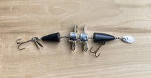 Load image into Gallery viewer, MILWAUKEE, WISCONSIN • Antique Puls &amp; Wencka (P &amp; W) Bait Company CYCLONE Fishing Lure • BLACK
