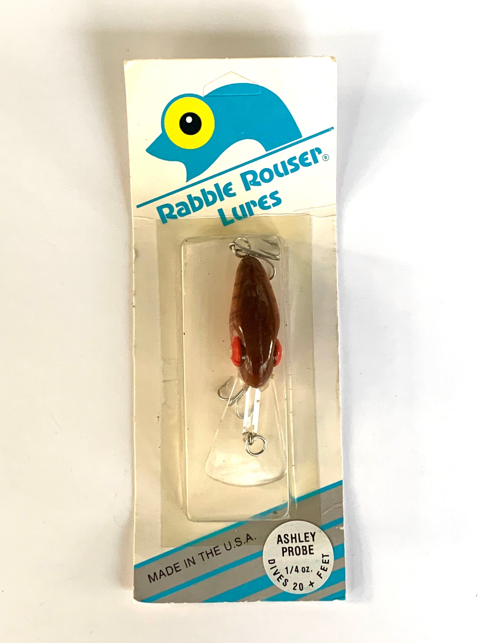 RABBLE ROUSER LURES ASHLEY PROBE Vintage Fishing Lure — CRAWDAD or