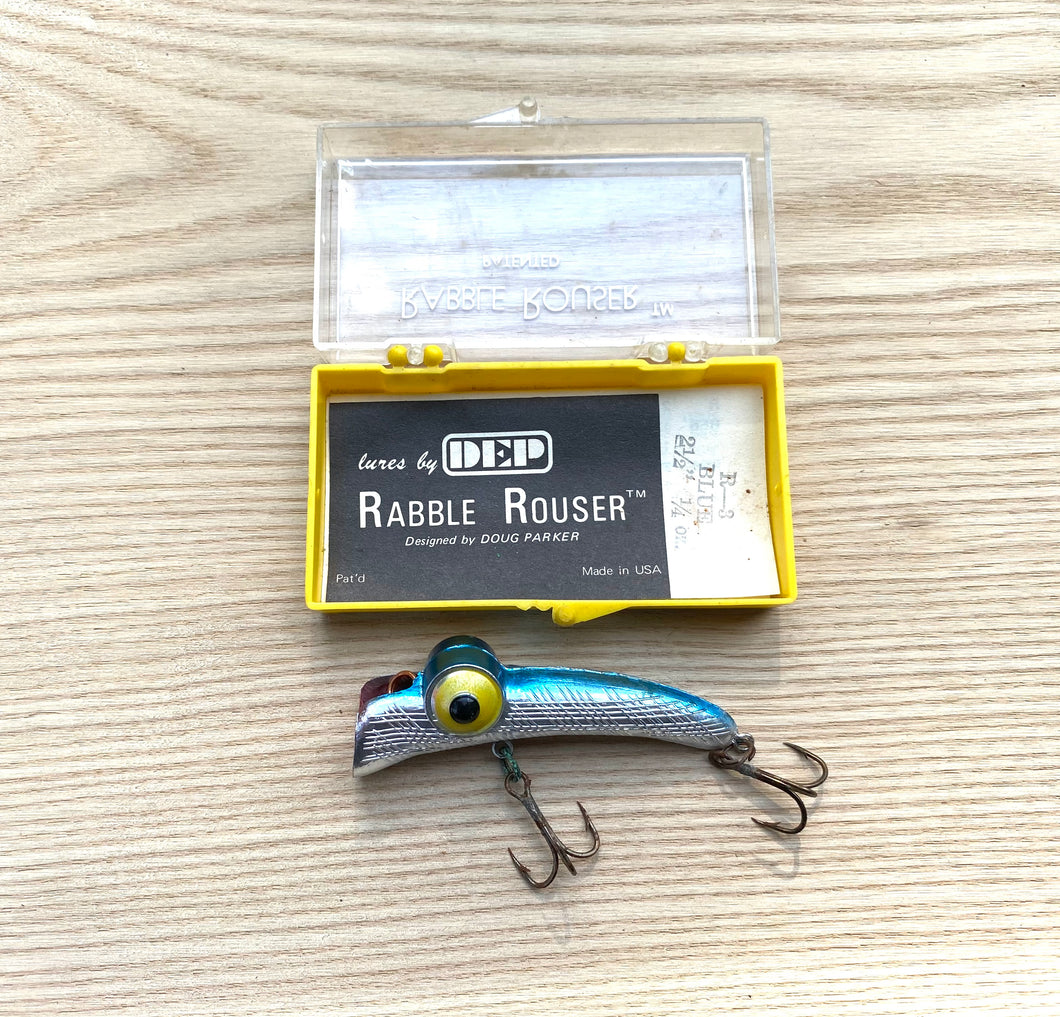 Original Box • RABBLE ROUSER LURES Series R 2 Hook Fishing Lure —BLUE/SILVER