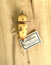 Load image into Gallery viewer, Antique PFLUEGER LUMINOUS BABY GLOBE Fishing Lure with Tag
