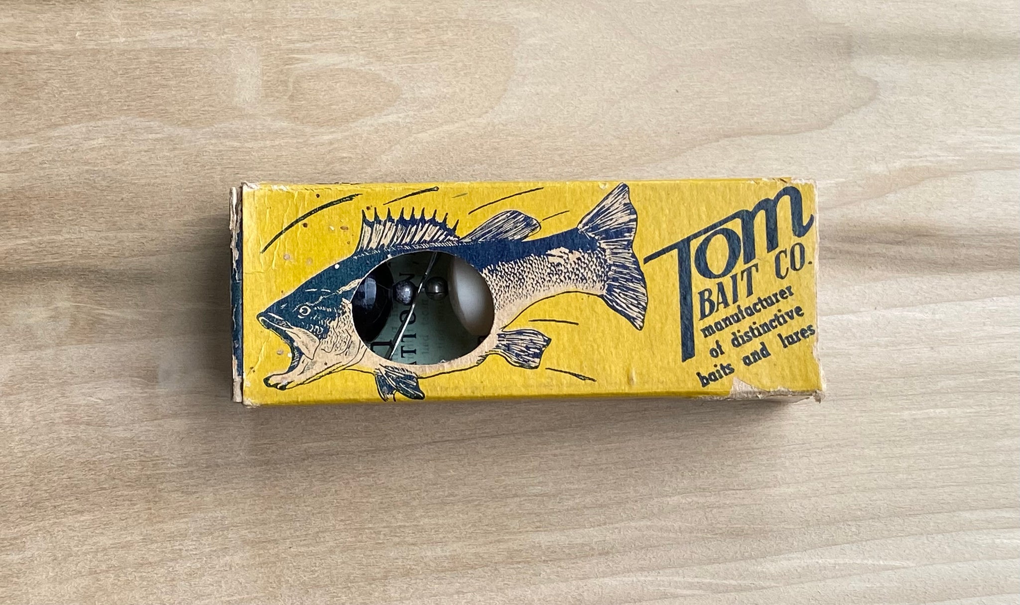 ANTIQUE TOM BAIT COMPANY TOP-RUNNING GIZMO Fishing Lure with ORIGINAL –  Toad Tackle