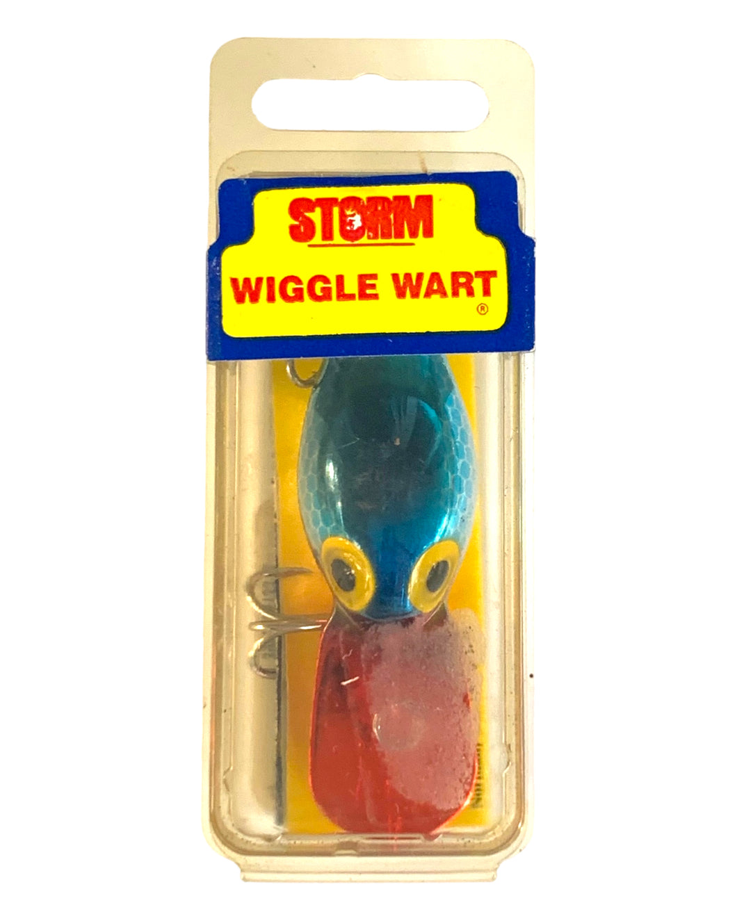 Front View of STORM LURES WIGGLE WART Fishing Lure in METALLIC BLUE SCALE with RED LIP. Available Online at Toad Tackle.