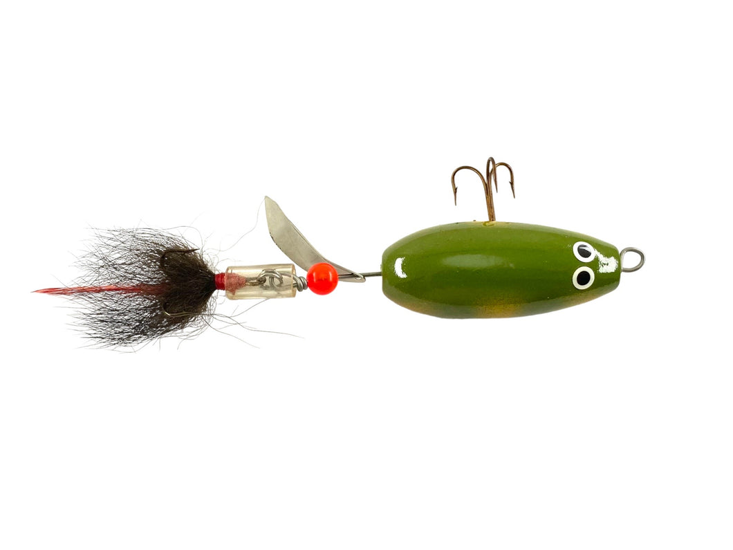Hellraiser Tackle Company SPAZM Surface Fishing Lure • Solid Cherry Wood w/ Bear Hair