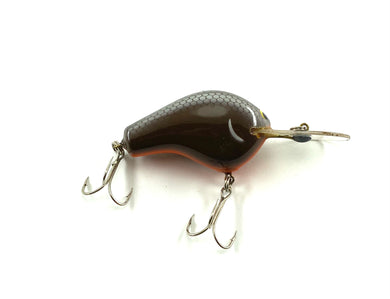 Right Facing View of BAGLEY Divin' B II or DB-2 Fishing Lure in BLACK on BROWN. For Sale Online at Toad Tackle!