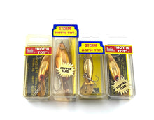 Load image into Gallery viewer, Lot of 4 • Vintage Storm Hot&#39;N Tot Fishing Lures • AH &amp; H Series METALLIC COPPER

