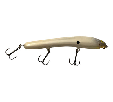 Right Facing View of PHIL HUNT CUSTOM LURES WAKE UP HANDCRAFTED BALSA Fishing Lure in  PEARL BONE
