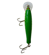 Charger l&#39;image dans la galerie, Top View of BAGLEY BANG-O B3 Fishing Lure in GREEN CRAYFISH on CHARTREUSE. Brass Hardware. Available at Toad Tackle.
