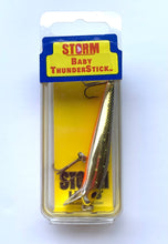 Load image into Gallery viewer, Toad Tackle • ToadTackle.net • ToadTackle.co • ToadTackle.us •  Storm Lures BABY THUNDERSTICK XJ126 Fishing Lure • METALLIC GOLD/CHARTREUSE SPECKS
