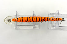 Load image into Gallery viewer, Toad Tackle • ToadTackle.net • ToadTackle.co • ToadTackle.us • Vintage Rebel FASTRAC JOINTED MINNOW Fishing Lure  in &quot;BENGAL TIGER&quot; or SILVER/ORANGE/BLACK STRIPES
