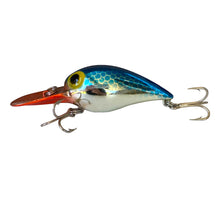 Load image into Gallery viewer, Left Facing View of STORM LURES v-133 WIGGLE WART Fishing Lure in METALLIC BLUE SCALE with RED LIP. For Sale at Toad Tackle.

