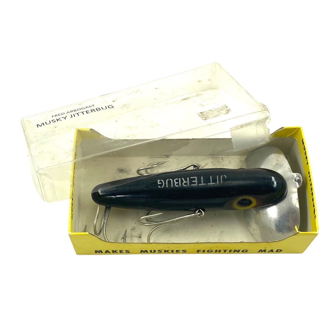 FRED ARBOGAST MUSKY SIZE JITTERBUG Fishing Lure in Original Box • #700 03 BLACK