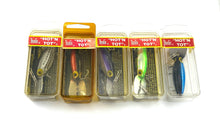 Load image into Gallery viewer, Lot of 5 • Vintage Storm H Series Hot&#39;N Tot Fishing Lures • RED LABEL Color Varieties
