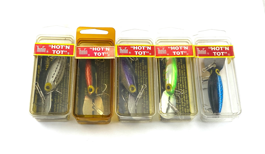 Lot of 5 • Vintage Storm H Series Hot'N Tot Fishing Lures • RED LABEL –  Toad Tackle