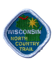Load image into Gallery viewer, Front View of NORTH COUNTRY NATIONAL SCENIC TRAIL COLLECTOR HIKING PATCH • WISCONSIN
