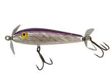 Load image into Gallery viewer, Vintage REBEL LURES DOUBLE TOP PROP BAIT SURFACE MINNOW Fishing Lure • PURPLE BACK
