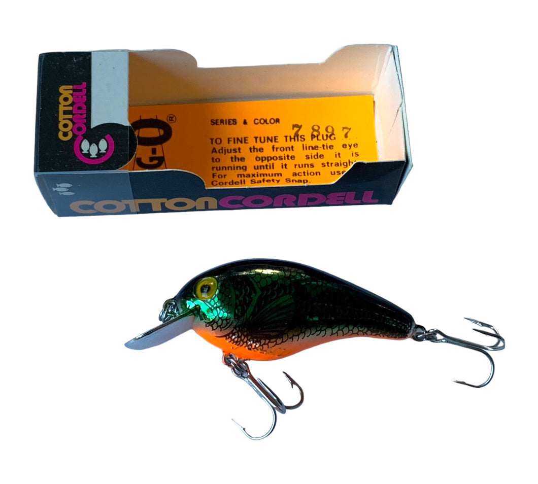 Box View of COTTON CORDELL 7800 Series BIG O Fishing Lure in METALLIC BASS. Collectible Lures For Sale Online at Toad Tackle.