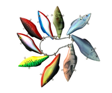 Load image into Gallery viewer, SALESMAN SAMPLE RING • BERKLEY FRENZY RATTL&#39;R LIPLESS CRANKBAIT • Rattle Trap Type Fishing Lures
