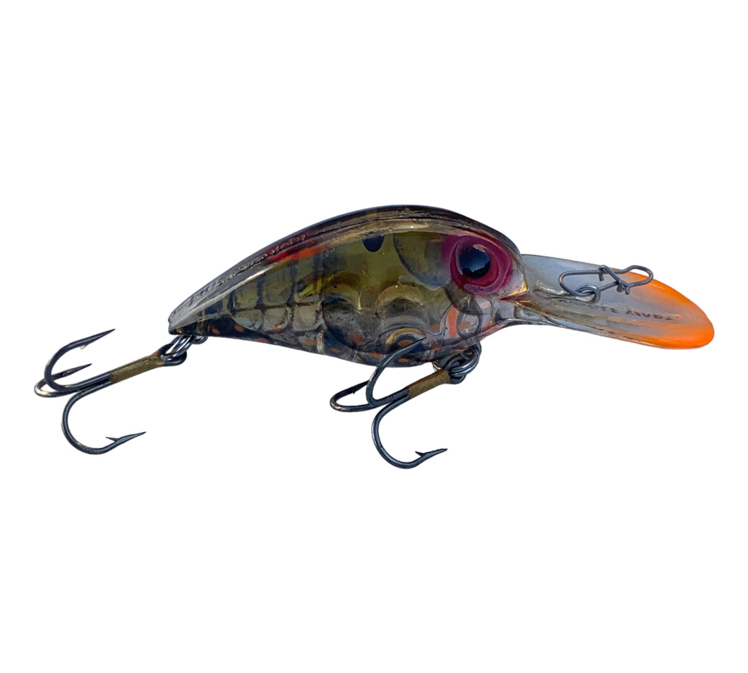 Right Facing View of STORM LURES WIGGLE WART Fishing Lure in V86 PHANTOM GREEN CRAYFISH