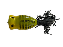 Charger l&#39;image dans la galerie, Top View of 1/4 oz Vintage Fred Arbogast HULA POPPER Fishing Lure in GREEN PARROT
