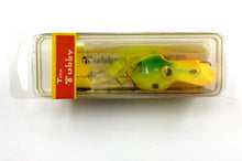 Load image into Gallery viewer, Cover Photo for STORM LURES TINY TUBBY Vintage Fishing Lure in Chartreuse/Perch
