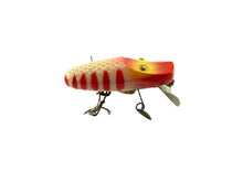 Load image into Gallery viewer, SPINNING SIZE • Vintage Makinen Tackle Company WonderLure Fishing Lure • GOLD SCALE w/ RED STRIPES
