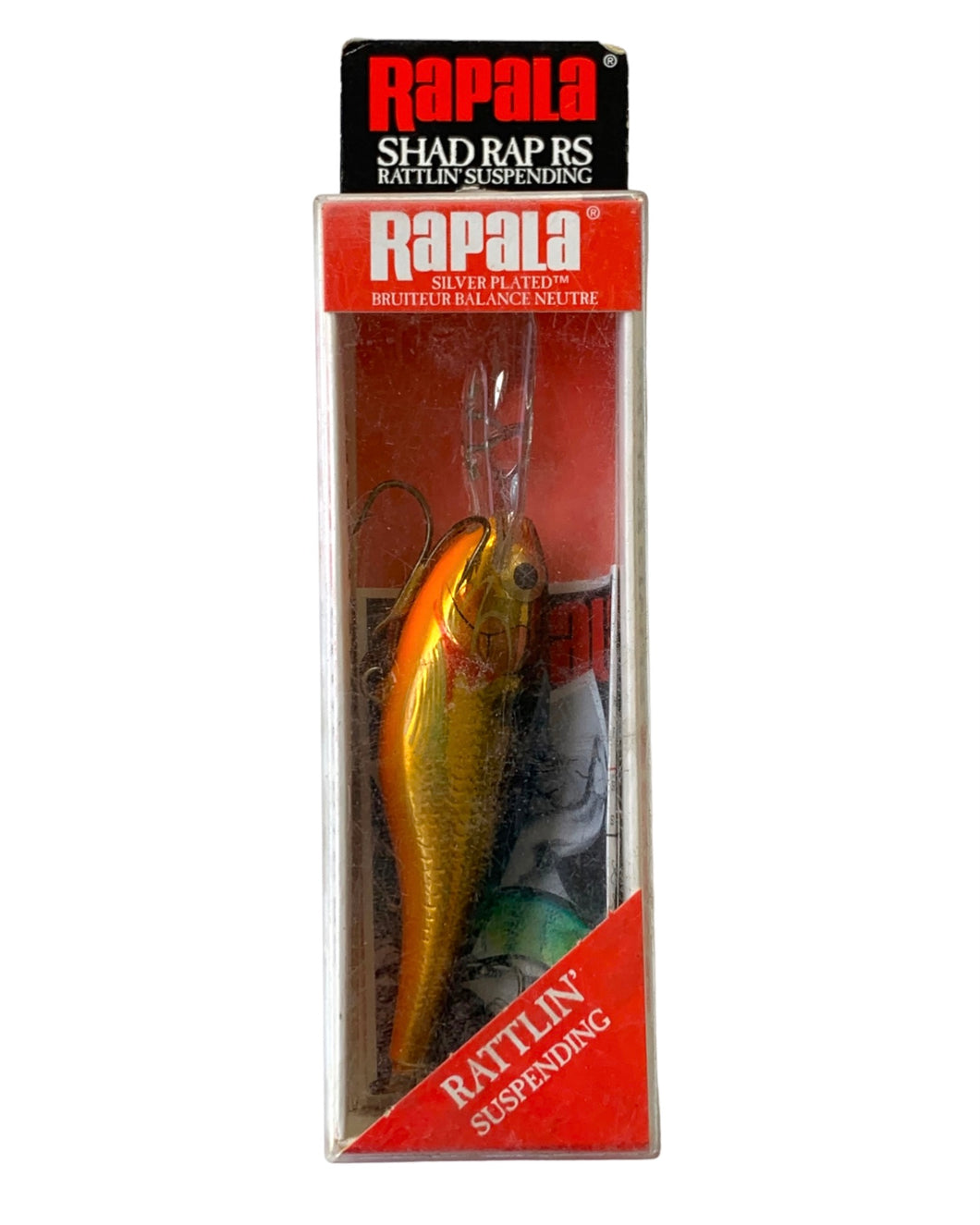 SILVER PLATED • RAPALA Size 7 SHAD RAP RS RATTLIN SUSPENDING Fishing Lure • SRRS-7 SG GOLD