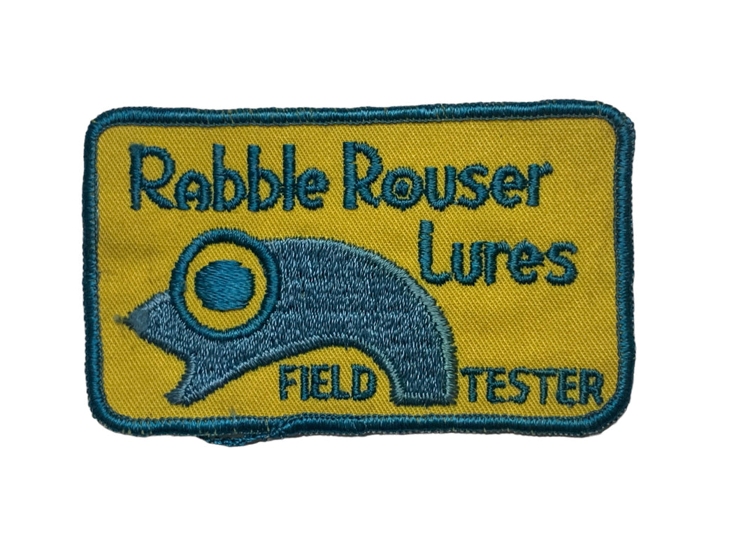 RABBLE ROUSER LURES FIELD TESTER Vintage Fishing Patch