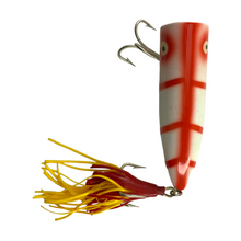 Lade das Bild in den Galerie-Viewer, Toad Tackle • ToadTackle.net • ToadTackle.co • ToadTackle.us • Antique Vintage Discontinued Fishing Lures• Daisy Heddon Big Chugg 9550 RWS • White with Red Stripe
