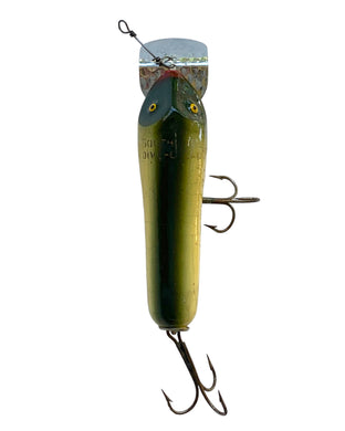 Stencil Mark View of Antique SOUTH BEND BAIT COMPANY DIVE-ORENO Fishing Lure. For Sale at Toad Tackle.