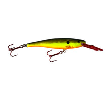 Load image into Gallery viewer, Right Facing View of RAPALA LURES MINNOW RAP Fishing Lure in BLEEDING HOT OLIVE
