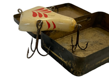 Load image into Gallery viewer, Left View of HOWE&#39;S VACUUM BASS BAIT Antique Wood Fishing Lure w/ Original Tin
