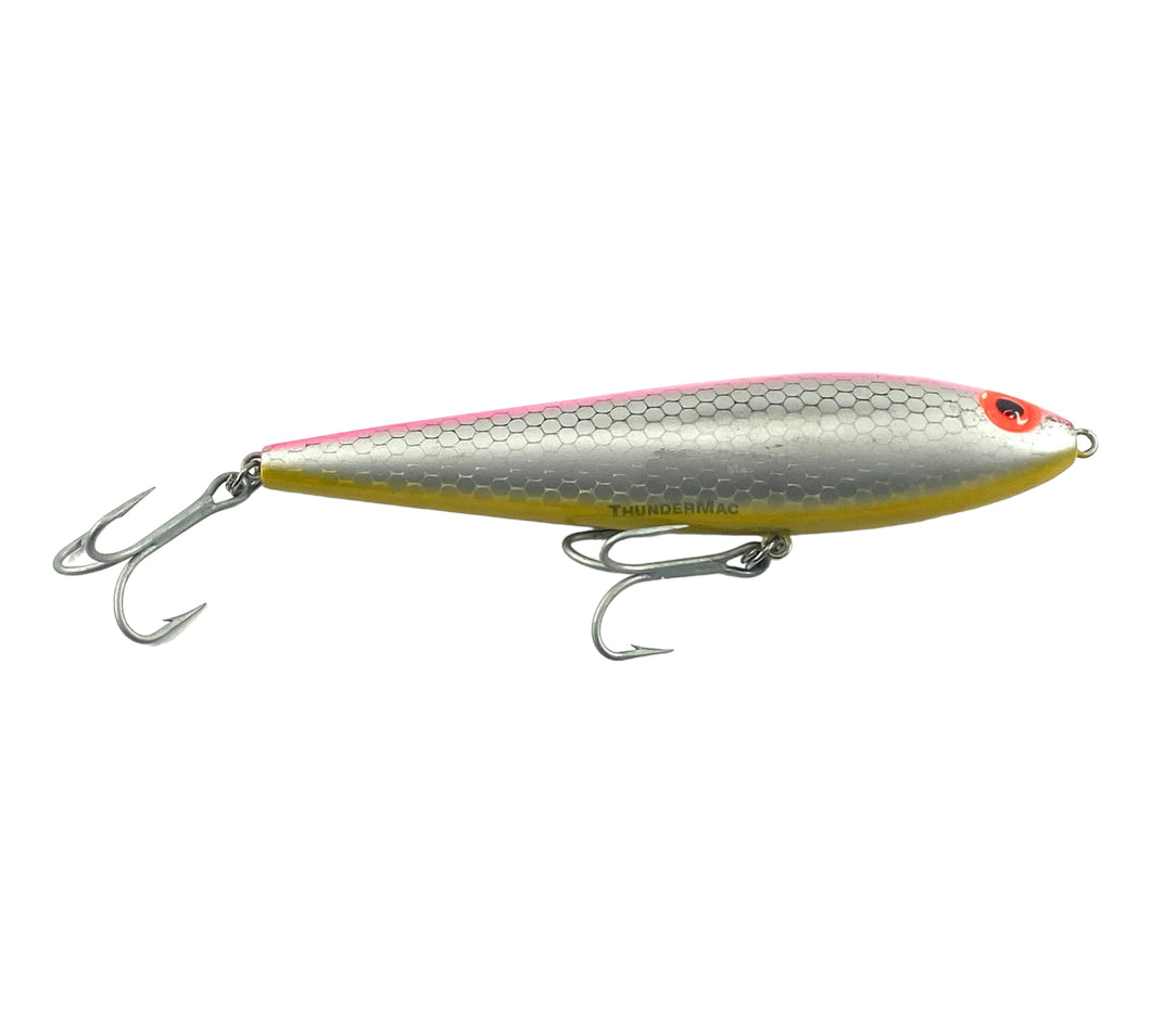 Right Facing View of STORM LURES ThunderMac Fishing Lure in SILVER, PINK BACK, YELLOW BELLY. For Sale at Toad Tackle.