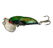 Load image into Gallery viewer, Left Facing View of FRED ARBOGAST HOCUS LOCUST Fishing Lure • 208 SUMMER LOCUST
